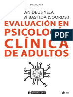 Evaluación en Psicología Clínica de Adultos