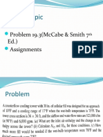 Today'S Topic: Problem 19.3 (Mccabe & Smith 7 Ed.) Assignments