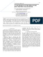 The Efficiency Decrement of The Spiral Pump Regarding The Pipe Coil Diameter