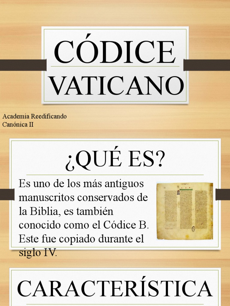 Códice Vaticano: Historia y Características | PDF | Literatura antigua ...