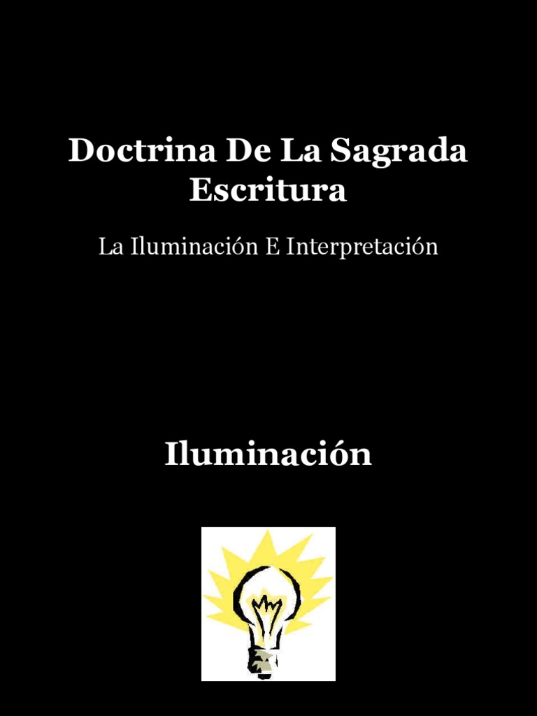 La Iluminacion e Interpretacion de La Escritura PDF Biblia