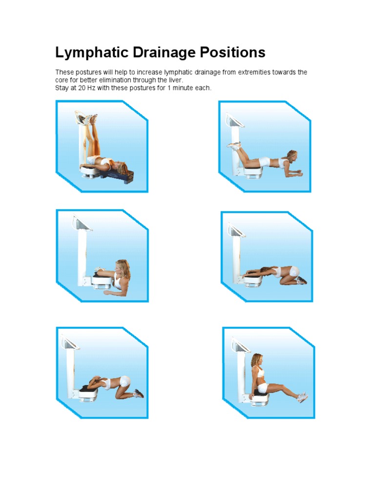 Lymphatic Drainage Postures Guide | PDF