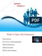 Week 14 Risk Management