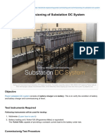 Testing and Commissioning of Substation DC Systems