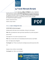 Planning Travel Abroad (Script) : Start You Script or Dialogue From Here