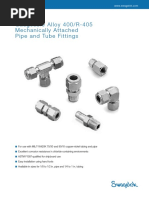 Gaugeable Alloy 400/R-405 Mechanically Attached Pipe and Tube Fittings