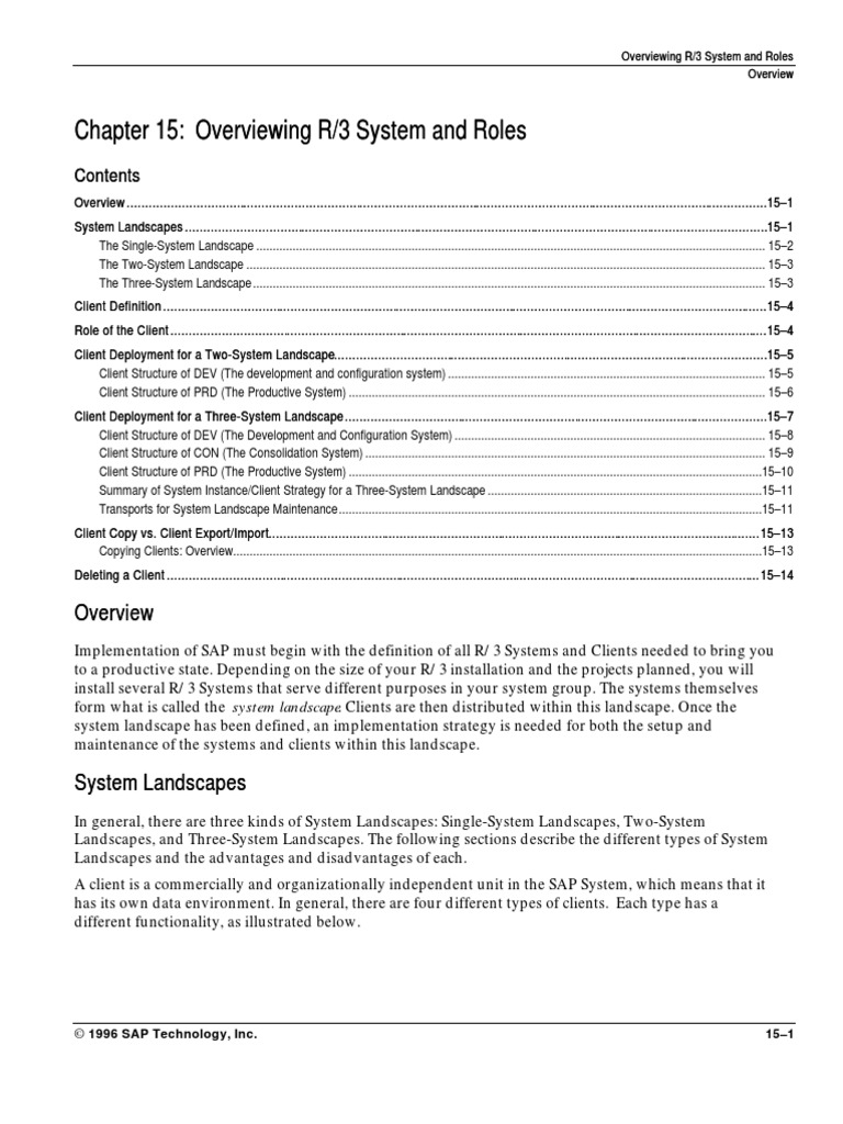 Chapter 15: Overviewing R/3 System and Roles Overviewing R/3 System and ...