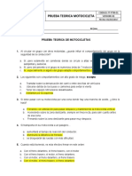 Respuestas - Prueba de Conocimiento para Conductores de Motocicletas