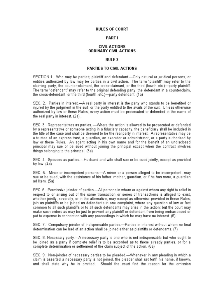 Rules of court rule 3 pdf joinder legal guardian