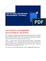 Sap S4 Hana Enterprise Management Tutorial