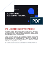 Sap Logistic Execution Tutorial