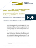 Porque A Análise de Baum (2012) : "Rethinking Reinforcement: Allocation, Induction and Contingency" É Importante.