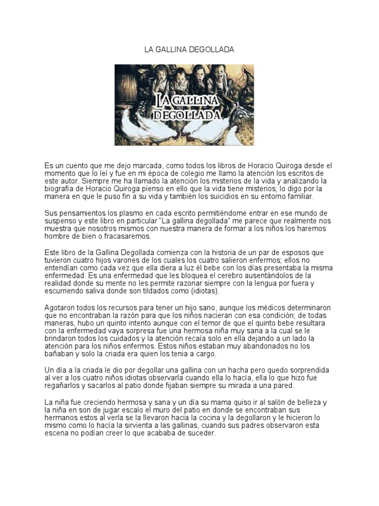 La Gallina Degollada PDF Pollo