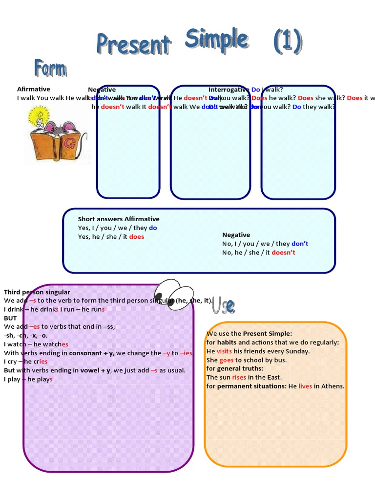 Present Simple Tense Guide | PDF | Verb | Grammar