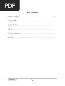 Example of Marketing Plan