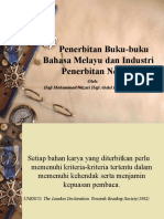 Penerbitan Buku-Buku Bahasa Melayu Dan Industri Penerbitan Negara