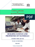 QUS 104 Building Science