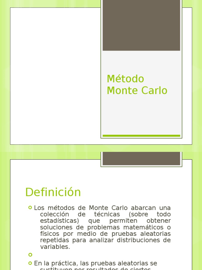 Método Monte Carlo | PDF | Matemáticas Aplicadas | Enseñanza de matemática