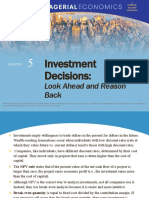 Investment Decisions:: Look Ahead and Reason Back