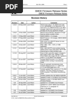 GMCE Firmware Release Notes: Revision History