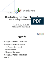 Marketing On The Internet: Workshop