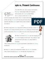 Present Simple Vs Continuous Homework