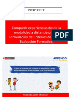 Formulación de Criterios de Una Evaluación Formativa.