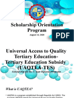 UAQTEA-TES Scholarship Orientation at MDCI