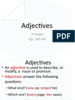 7th Grade Adjectives Lesson