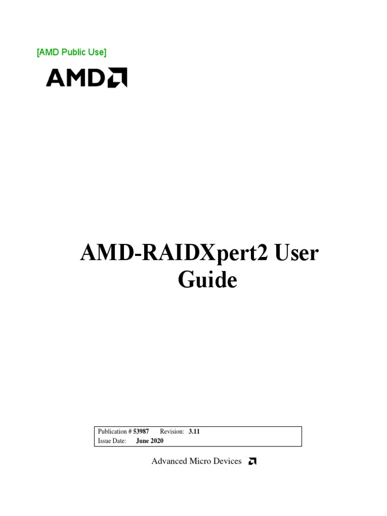 AMDRAIDXpert2 User Guide PDF PDF Hard Disk Drive Operating System