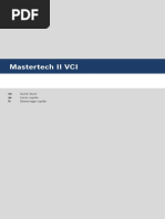 Mastertech II VCI: Quick Start Inicio Rapido Démarrage Rapide