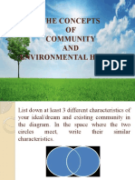 The Concepts OF Community AND Environmental Health