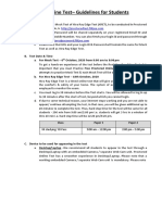 Proctored Online Test - Guidelines For Students: A. Login Instructions