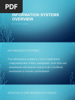 Information Systems: By: Jayson I. Lariza