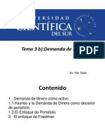 Tema 3 B - Demanda de Dinero