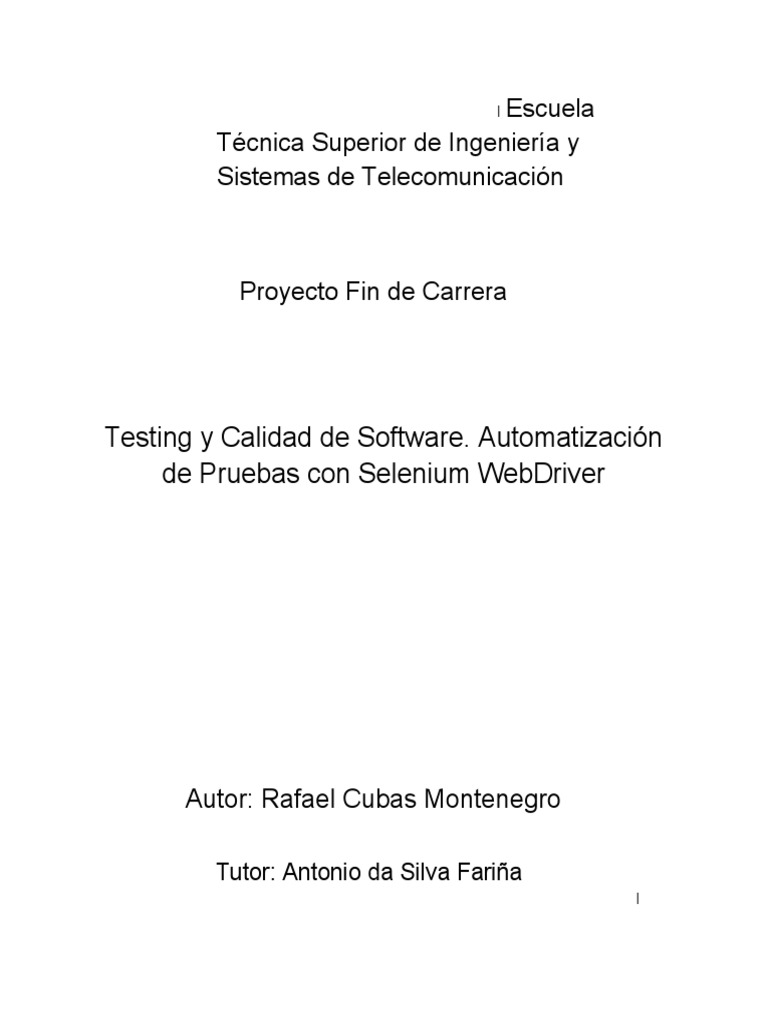 Automatización de Pruebas con Selenium | PDF | Selenio (software ...