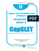 Quarter 1 Week 2: Media and Information Literacy