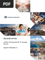 Cnpilot Enterprise Wi-Fi Access Points 4.1 Release Notes PDF