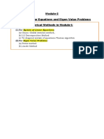 Module-2 System of Linear Equations and Eigen Value Problems Important Numerical Methods in Module-I