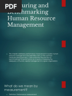 Measuring and Benchmarking Human Resource Management