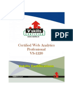 Vs 1220 Certified Web Analytics Professional Brochure
