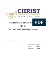 IPO and Book Building Process: Corporate Accounting CIA 1.1