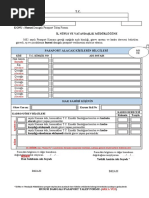 Hususi Pasaport Talep Formu