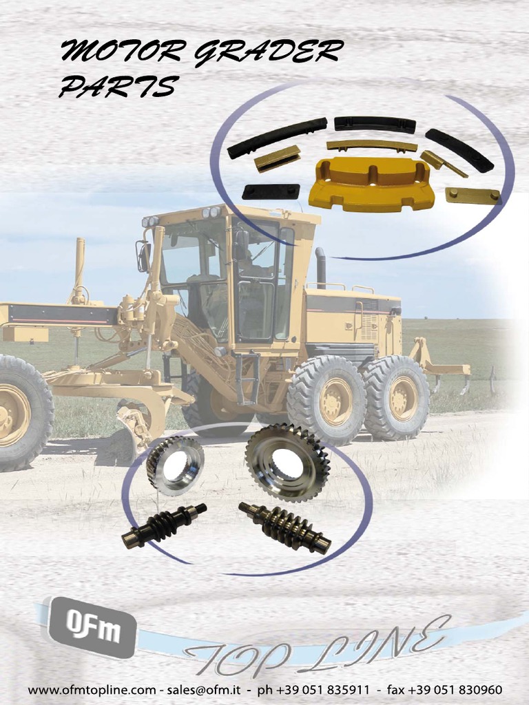Motor Grader Parts Overview | PDF | Manufactured Goods | Equipment