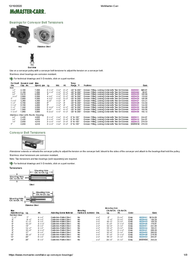 McMaster Carr | PDF | Belt (Mechanical) | Screw