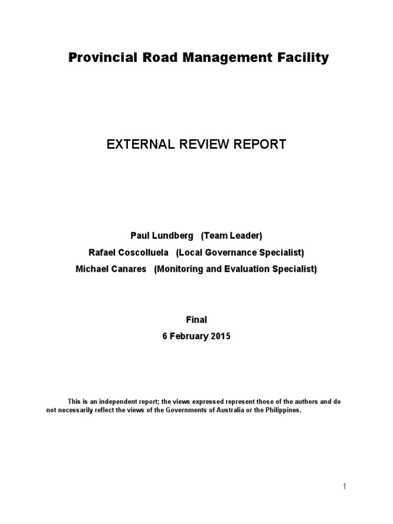 PRMF External Review Insights | PDF | Risk | Governance