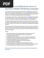 K-12 Email List Withhold The Power To Kick-Start Multiple Marketing Campaigns