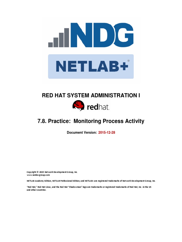 Red Hat System Administration I 7.8 Practice | PDF | Process (Computing ...