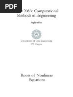 ESO 208A: Computational Methods in Engineering: Department of Civil Engineering IIT Kanpur