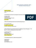 Ward Quiz 1 Musculoskeletal PDF